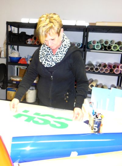 Filiale Angermuende, Folienbeschriftungen